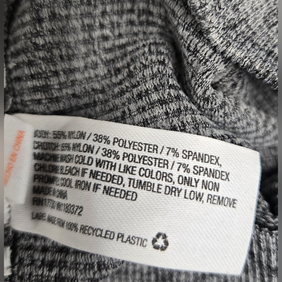 Colsie M Grey Ribbed Leggings Wide Elastic Waistband - Picture 4 of 5